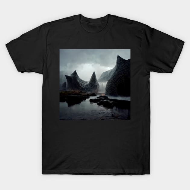 Death Stranding Buildings on a Planet T-Shirt by endage